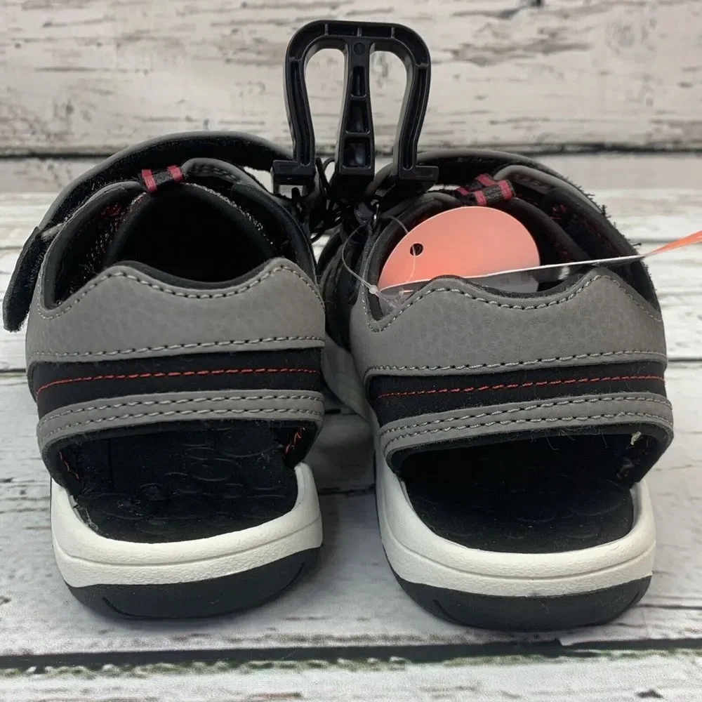 Wonder Nation Water Sandals Boys‎ Fisherman Gray Red Hook Loop [Size 13] 🆕